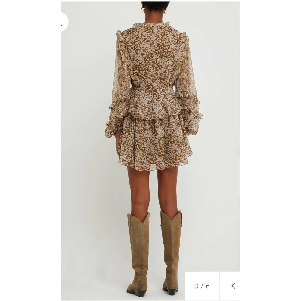 Floral Ruffle Mini Dress - Picture 4 of 10